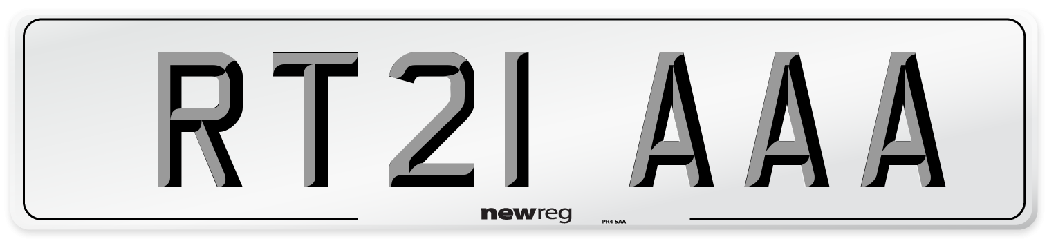 RT21 AAA Number Plate from New Reg